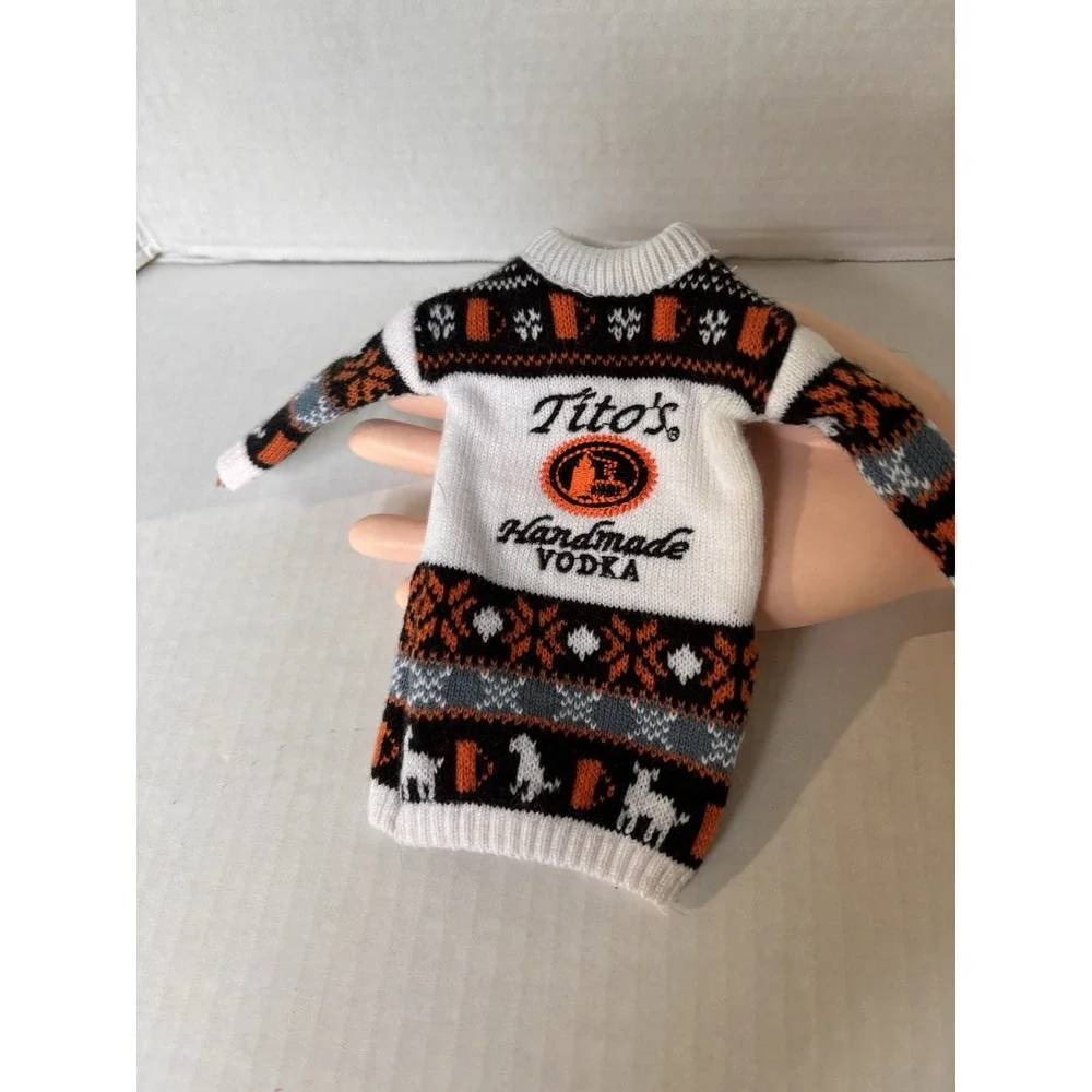 Titos Vodka Bottle Sweaters Ugly Xmas Holiday Set of 2 bar‎ novelty